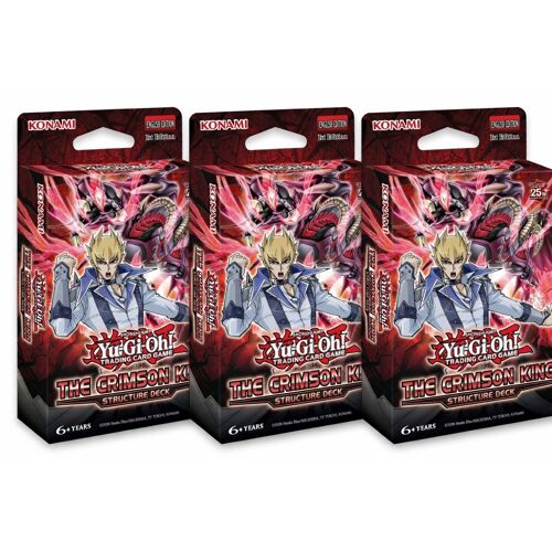 3x Yugioh The Crimson King Structure Deck : 1st Edition : New And Sealed - En