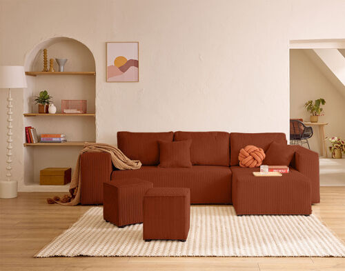 Best Mobilier 2285TER canapé Orange