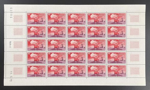 Dahomey 1970 Yt 289 Planche Sheet Asecna Aviation Radar Afrique Carte Africa Map Luftfahrt Karte