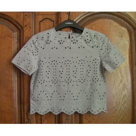 Top Gris Zara Basic - Taille S