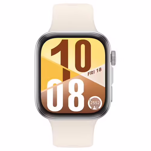 MONTRE CONNECTÉE HUAWEI WATCH FIT 4 BLUETOOTH GRIS AVEC BRACELET EN FLUOROÉLASTOMÈRE BLANC