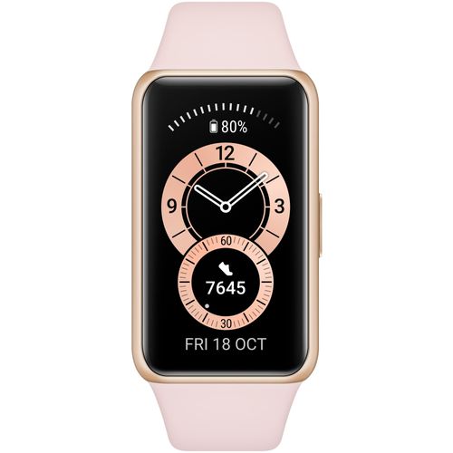 Huawei Band 6 - Montre connectée avec bracelet - silicone - rose sakura - affichage 1.47" - Bluetooth - 18 g