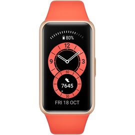 Huawei Band 6 - Or - Tracker d'activités avec bracelet - silicone - lever de soleil ambre - affichage 1.47" - Bluetooth - 18 g