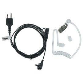vhbwOreillette compatible avec Icom IC-F44GS, IC-F4S, IC-F4GS, IC-F44GT, IC-F4GT radio talkie-walkie avec microphone PTT, câble acoustique