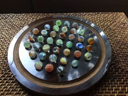 Solitaire En Bois Et Anciennes Bille 