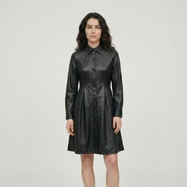 Robe Chemise Similicuir Halite Avec Boutons À Clips Femme Les Tropeziennes Par M.Belarbi