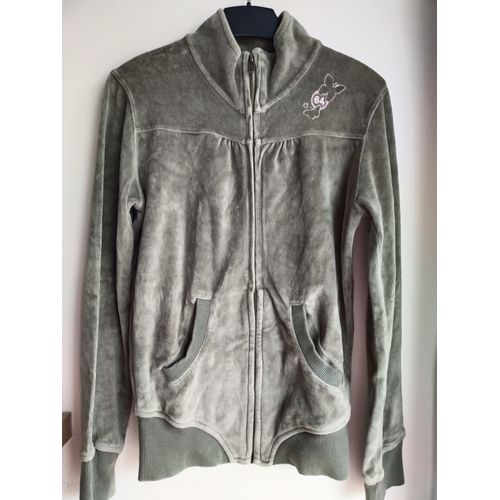 Gilet 64 Kaki Velours Ras Tm