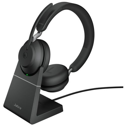Jabra Evolve2 65 Casque Sans fil Arceau Bureau/Centre d'appels USB Type-A Bluetooth Socle de chargement Noir