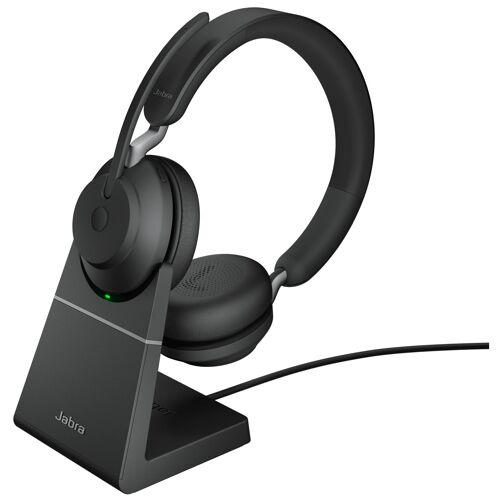 Jabra Evolve2 65 Casque Sans fil Arceau Bureau/Centre d'appels USB Type-C Bluetooth Socle de chargement Noir
