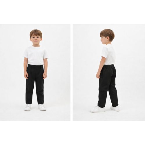 Pantalon Enfant Bershka Kids – Noir – Coupe Droite – Taille S
