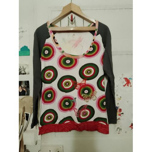 Top Col Rond Coloré 42 Xl Desigual.