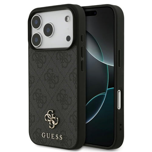 Guess Coque 4G Metal Logo MagSafe iPhone 17 Pro Noir