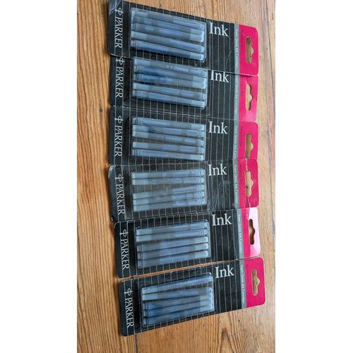 Lot De Cartouches Parker Ink Permanent Blue