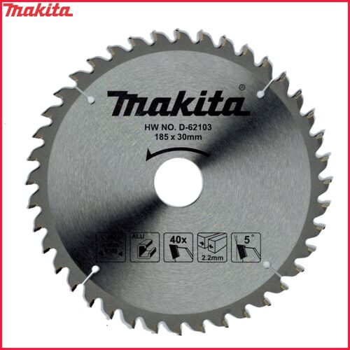 Lame de scie pour aluminium Makita; 185x2 2x30 0 mm; Z40; 5°