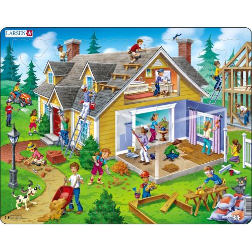 Larsen Maxi LA-US18 Puzzle à formes 62 pièces Dessins animés