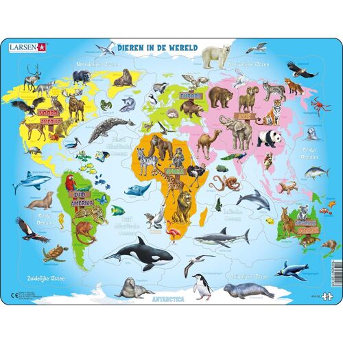 Larsen Maxi LA-A34-NL Puzzle à formes 28 pièces Cartes