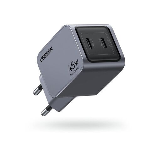 CHARGEUR SECTEUR - UGREEN - GAN 2 PORTS USB-C - 45W - GRIS