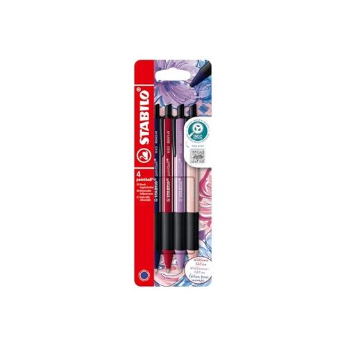 Stabilo Stylo À Bille Pointball Naturecolors, Étui De 4