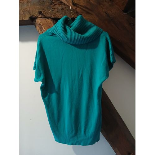 Pull Léger Vert Femme Manches Courtes Taille M