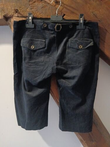 Short Noir En Maille Côtelée Taille S
