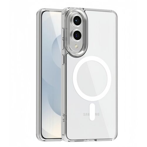 HQSELECTION® Coque Magnétique pour Samsung Galaxy S25 EDGE ,Compatible avec MagSafe, Dos Anti Rayures, Transparent