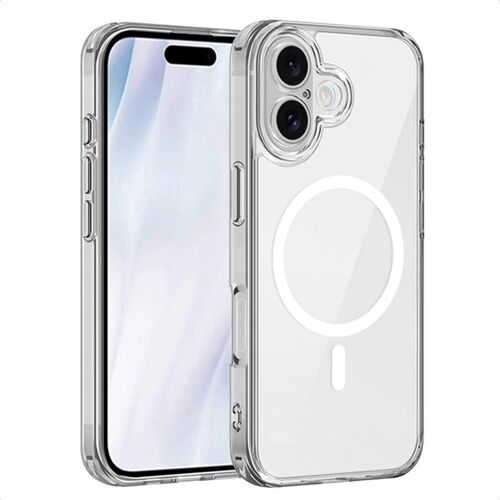 HQSELECTION® Coque Magnétique pour Iphone 17 6,3 Pouces, Compatible avec MagSafe, Dos Anti Rayures, Transparent