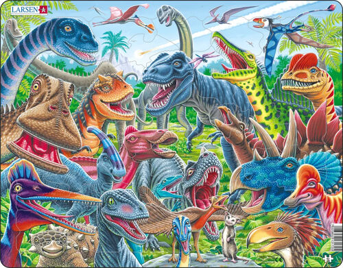 Larsen Maxi Cheerful Dinosaurs 43 pcs Puzzle