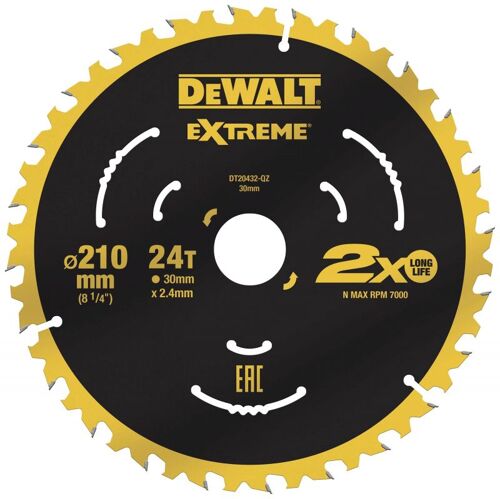 Lame de scie DeWalt Extreme; 210x2 4x30 mm; Z24