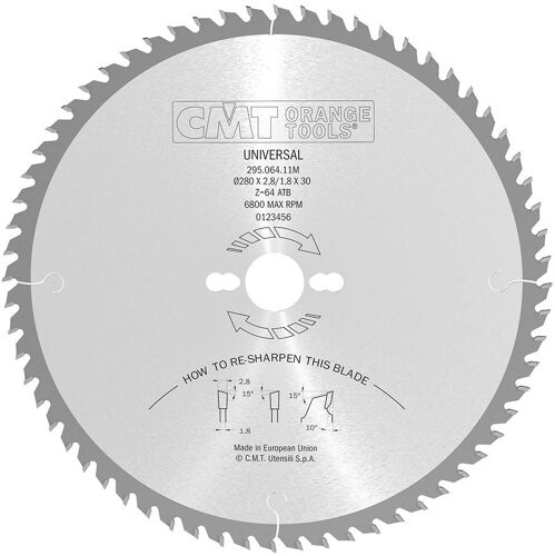 Lame de scie CMT 295; 280x2.8x30; Z64; 10°