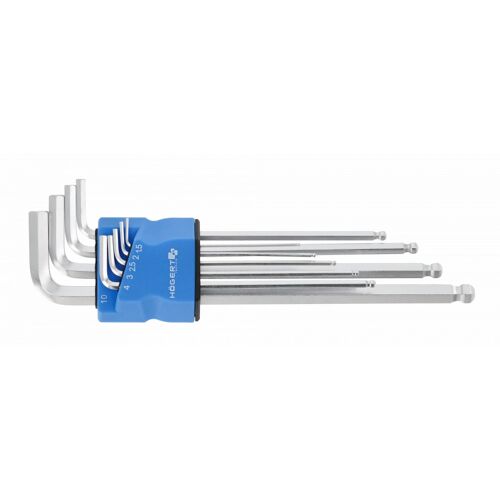 Clé hexagonale Hogert HT1W826; 1 5-10 mm; 9 unités
