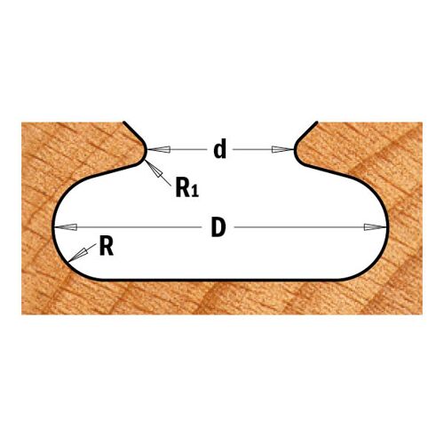 Fraiseuse Pour Poignées CMT Contractor K955-190; S=8 mm; D=19 05 mm