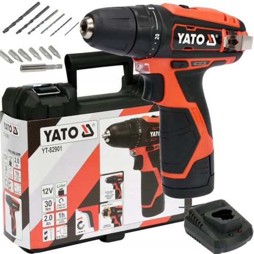 Perceuse Yato YT-82901; 12 V; 1x2 0 Ah accu.