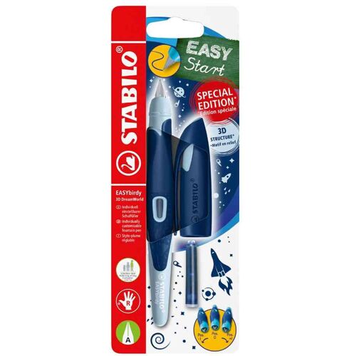 Stabilo Stylo Plume Easybirdy 3d Dreamworld R, Bleu, A