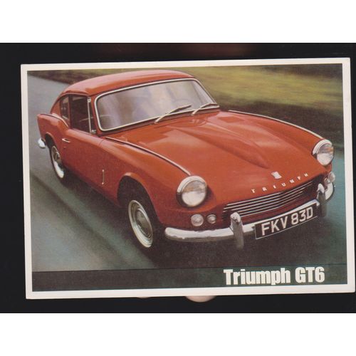 Carte Postale "7 - Véhicules Étrangers Célèbres : Triumph Gt6 Coupé Sport"