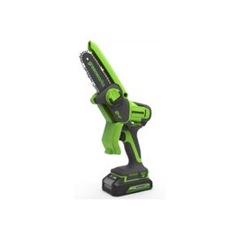 Mini-tronçonneuse 24V GREENWORKS - 10 cm - Batterie 2,0Ah et chargeur - G24MCS10K2