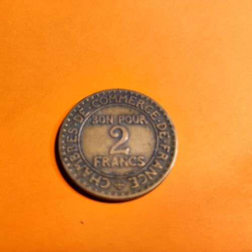 Belle Pièce De 'Commerce Industrie' 1923 Bon Pour 2 Francs, Bronze Et Alu, Poids 8gr