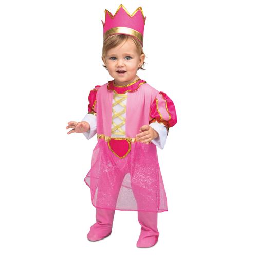 Déguisement Avec Couronne Princesse Rose Bébé - Taille: 0 - 6 Mois (68 Cm)