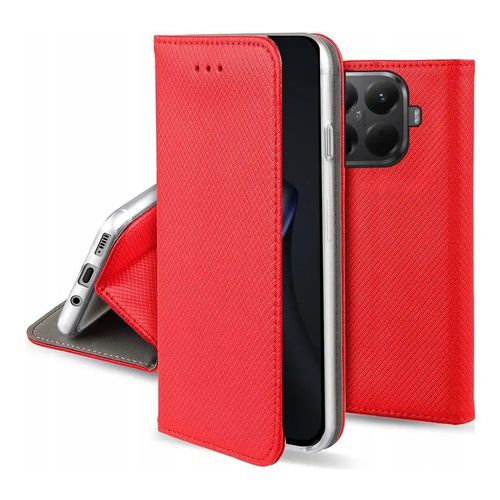 Housse pour Xiaomi 15T Pro 5G - etui coque pochette portefeuille + film ecran - ROUGE MAGNET