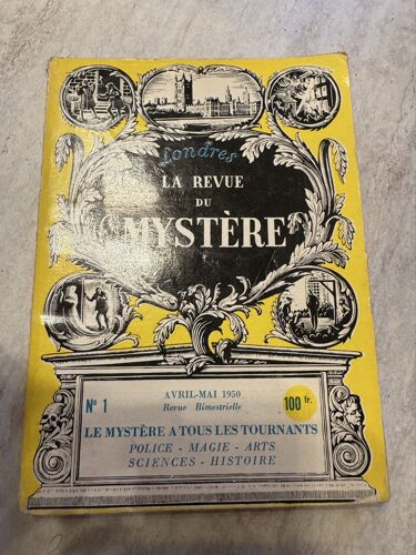 Revue Du Mystère N°1 1950 Vintage Polar Enquête Rare Collection
