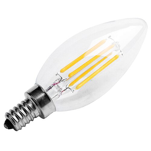 Dimmable E12 4w Cob Edison Bougie Flamme Filament Led Ampoule Lampe 10x3.5cm