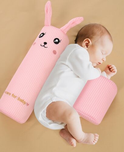 Cale De Couchage Latérale Pour Bébé Réglable, Positionneur De Sommeil Anti-Roulis Pour Soutien Du Dos, Oreiller Compensé Doux Et Respirant Pour Nouveau-Né - Rose