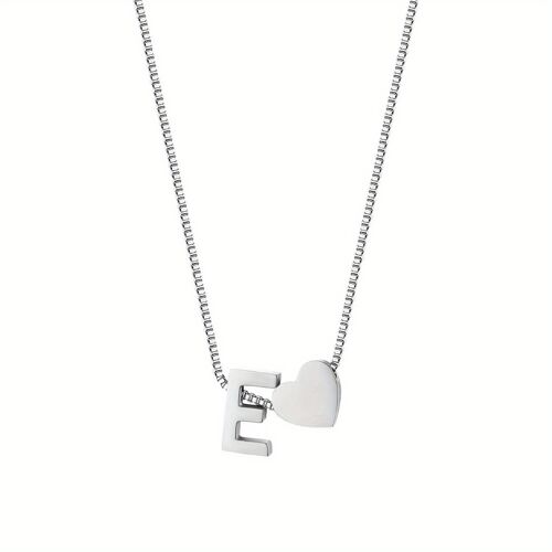 Collier D'initiale Pour Femme - Pendentif C?Ur Avec Chaîne, Bijou Élégant Pour Tous Les Jours Et Les Occasions Formelles, Cadeau D'anniversaire/Noël Pour Les Femmes Et Les S (Lettres De A À Z)