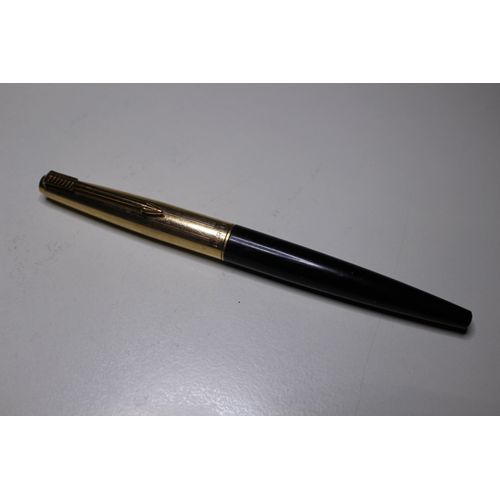 Stylo Plume Parker 51 Custom Licite Noir - Capuchon Plaqué Or Fileté