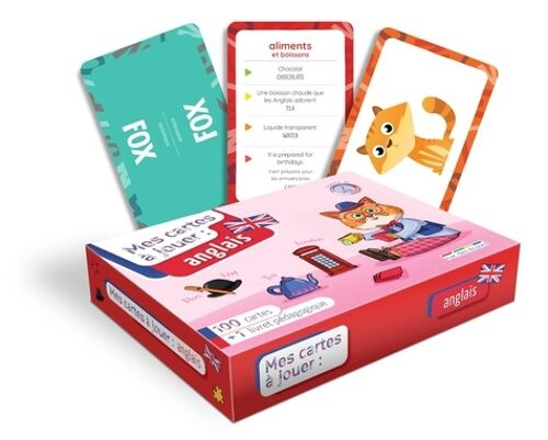 Mes Cartes À Jouer : Anglais - 100 Cartes + 1 Livret Pédagogique
