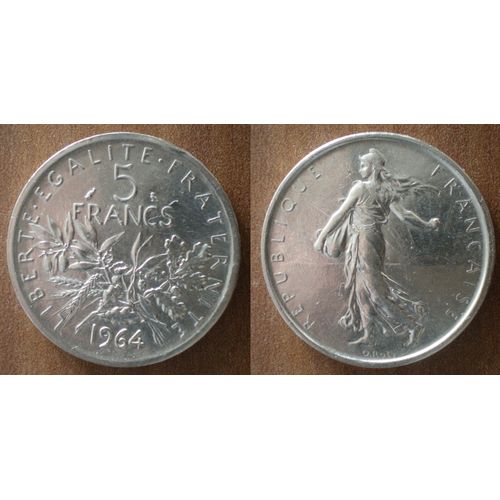 France 5 Francs 1964 Semeuse Piece Argent Frcs Frs Frc