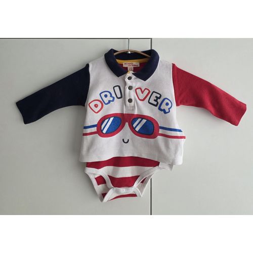 Body + T-Shirt Integré, Du Pareil Au Même, Taille 3 Mois