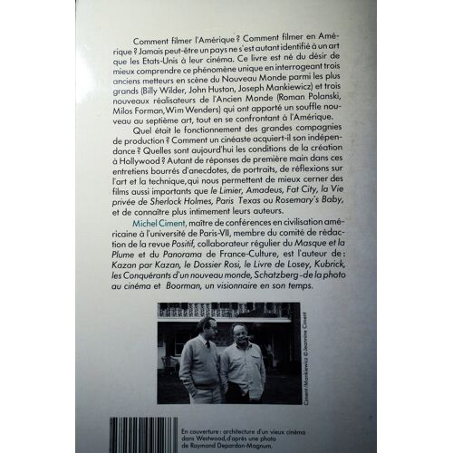 Michel Ciment, Passeport Pour Hollywood, Entretiens Avec Wilder, Huston, Mankiewicz, Polanski, Forman, Wenders, Seuil, 1987, In-8, 393 Pages, Index.