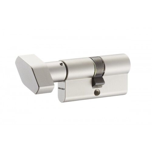 Cylindre double à bouton varié en laiton nickelé - type CY110 - 40XB40mm VACHETTE