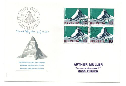 Lot Enveloppe 1er Jour Cervin Matterhorn Whymper