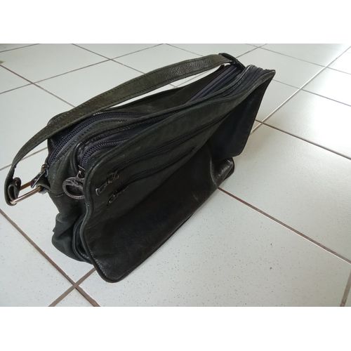 Sacoche Longchamp "Héritage" - Cuir de France Vintage - Années 70